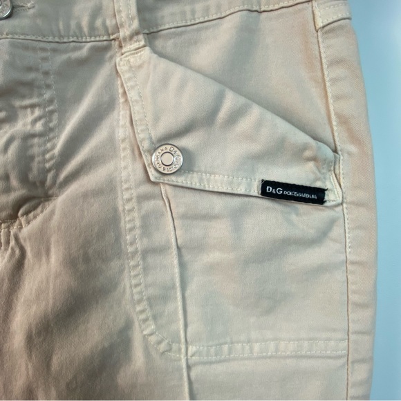 Dolce & Gabbana Vintage Women’s Blush Mid Rise Pintuck Cotton Pants Size 26/40 - Picture 6 of 14